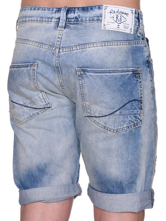 HERREN SHORTS JEANS ROTER FLECK FELIX-SH