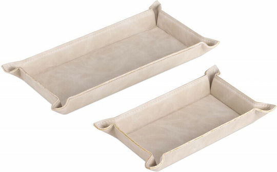 Navaris Plastic Dreptunghiular Tavă de Servire în Culoare Bej 53480.02.11 2buc Navaris Plastic Dreptunghiular Tavă de Servire în Culoare Bej 53480.02.11 2buc