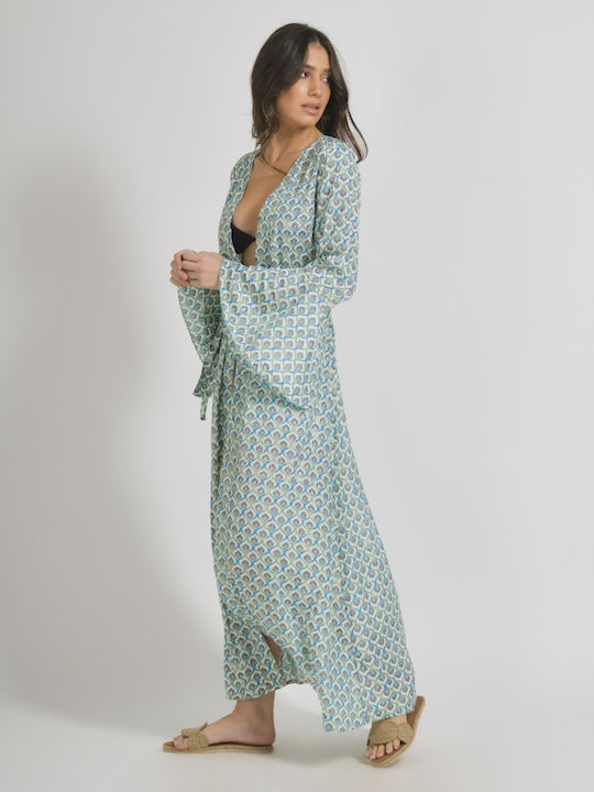 Ble Resort Collection Summer Maxi Dress Turquoise