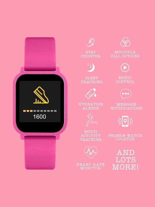 Tikkers Kids Digital Watch with Rubber/Plastic Strap Fuchsia TKS10