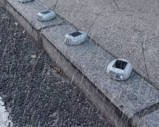 Solar Light Floor Vrachaki Cold White with Photocell