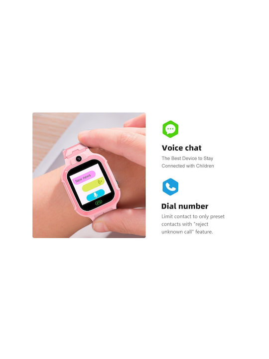 motto4u Kinder-Smartwatch 4G Mit GPS & Kamera Schwarz