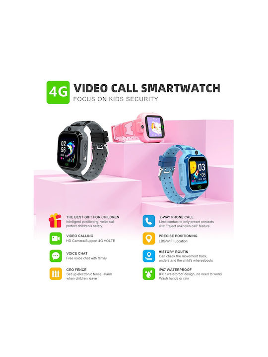 motto4u Παιδικό Smartwatch με GPS & Κάμερα Γαλάζιο