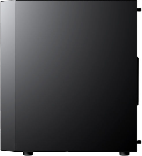 Logic Atos Gaming Mini Tower Κουτί Υπολογιστή με Πλαϊνό Παράθυρο Μαύρο