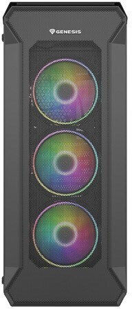 Genesis Irid 505 ARGB Gaming Midi-Turm Computergehäuse mit Seitenfenster Schwarz