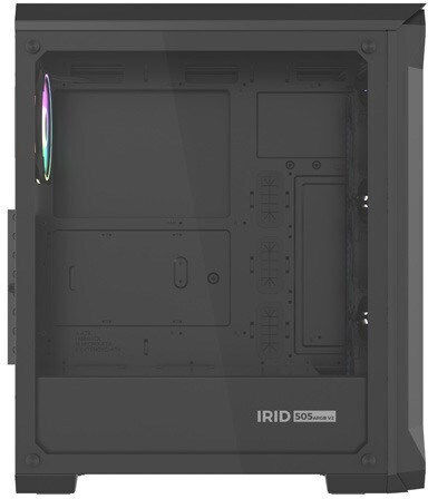 Genesis Irid 505 ARGB Gaming Midi-Turm Computergehäuse mit Seitenfenster Schwarz