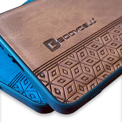 Bodycell Pattern Leather Backcover Back Cover Brown (Galaxy S22 Ultra)