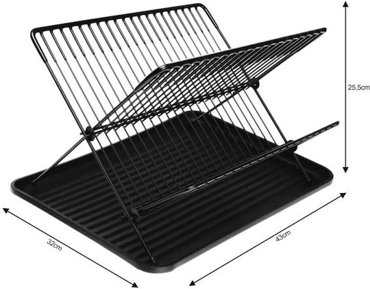 KING Hoff KH Scurgător De Chiuvetă Metalic Negru 43.5x32x25.5cm