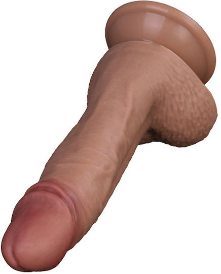 Kinksters Dildo realist cu Testicule și Ventuză Flesh 21cm