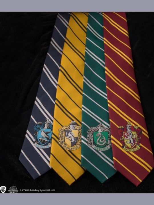 Cinereplicas Ravenclaw Ανδρική Γραβάτα Συνθετική με Σχέδια σε Navy Μπλε Χρώμα