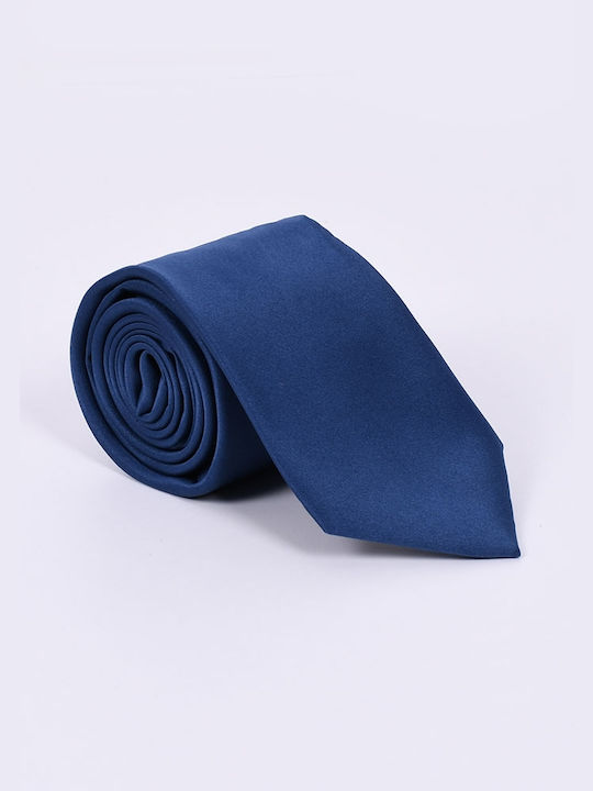 Men's tie solid blue