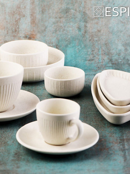 Espiel Porcelain Espresso Cup Set 80ml Gobi White Sand