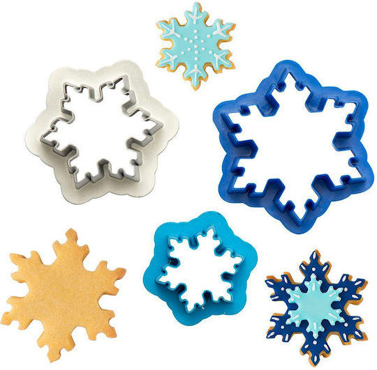 Decora Metallic Star-Shaped Cookie Cutter 3pcs