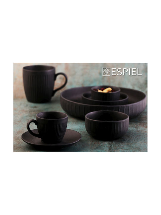 Espiel Gobi Servierschüssel Rund Keramik Gobi Black Sand mit Durchmesser 15.5cm