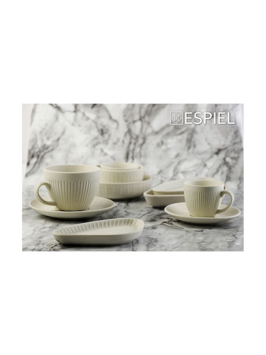Espiel Gobi Μπωλ Σερβιρίσματος Στρογγυλό Κεραμικό Gobi White Sand με Διάμετρο 11.5εκ.