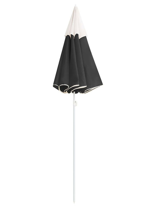 Round Garden Parasol with Metal Frame Anthracite Colour 1.8x2m