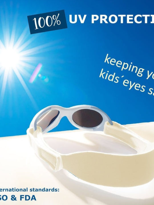 Mausito The Baby Surfer Baby Kids Sunglasses with Polarized Lens Earth White for 0-1 Year