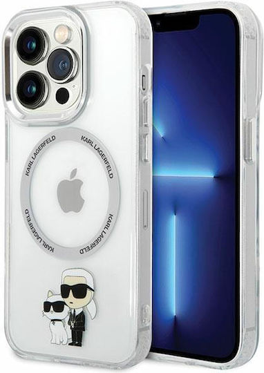 Karl Lagerfeld Karl & Choupette Задна корица Пластмаса Transparent (iPhone 13 Pro - iPhone 13 Про) KLHMP13LHNKCIT