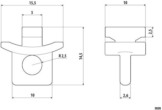 Lampa F-2 Cârlige perdea camion Cârlige pentru perdele de camion