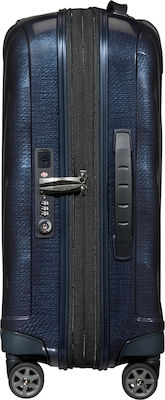 Samsonite C-Lite Cabin Travel Suitcase Hard Blue with 4 Wheels Height 55cm