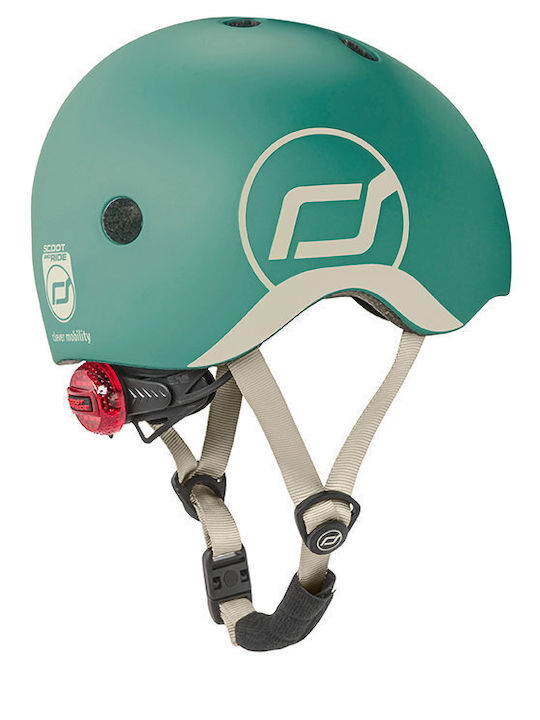 Scoot & Ride Kids' Helmet for City Bike Green with LED Light