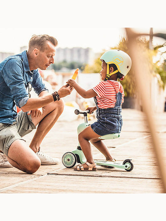 Scoot & Ride Kids' Helmet for City Bike Green with LED Light