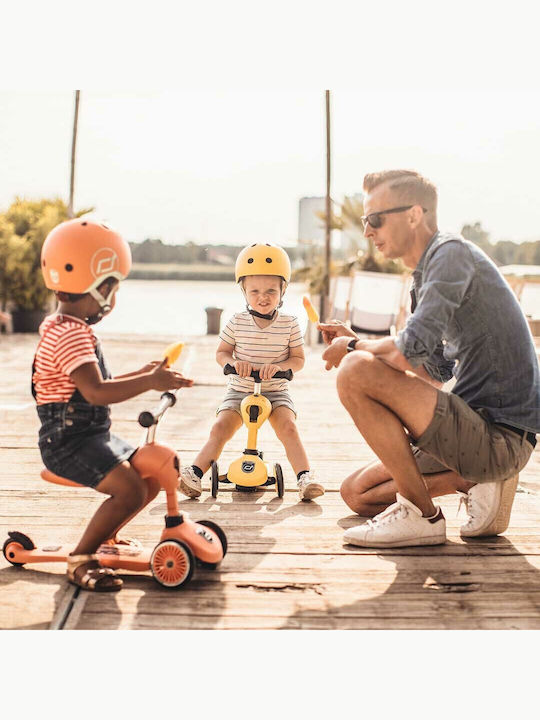 Scoot & Ride Kids' Helmet for City Bike Orange with LED Light