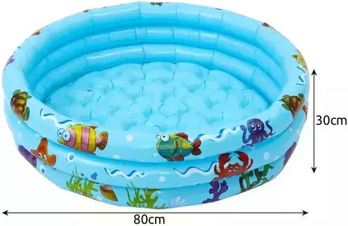 Kruzzel Piscină Rotundă Pentru Copii Gonflabilă 58lt 80x30cm Albastră
