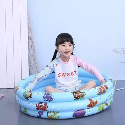 Kruzzel Piscină Rotundă Pentru Copii Gonflabilă 58lt 80x30cm Albastră