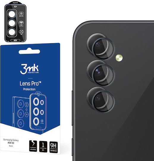 3MK Lens Pro Camera Protection Tempered Glass Black for the Galaxy A54