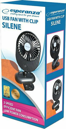 Esperanza Compact Fan Ανεμιστηράκι USB με Νερό 2W Μαύρο