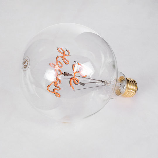GloboStar LED крушка 4W 180mm за фасунга E27 и форма G125 Розов 340лм Димируем