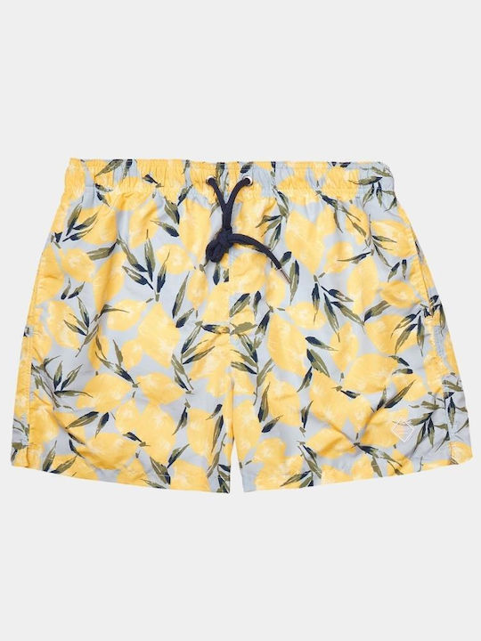 Men's Swimwear Shorts Yellow Floral