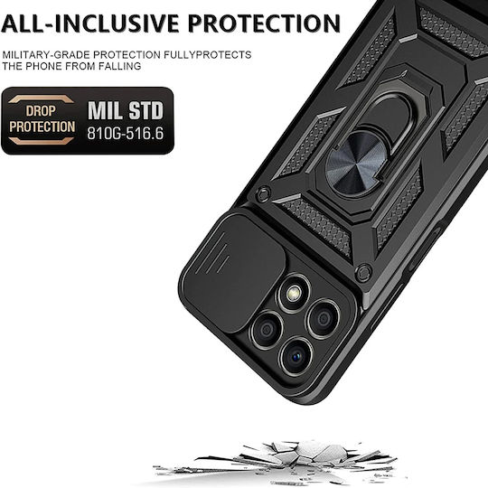 Techsuit Shield Back Cover Plastic / Silicon Negru (Honor X8a)