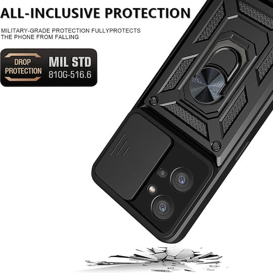 Techsuit Camshield Back Cover Plastic / Silicone Black (Moto G32)