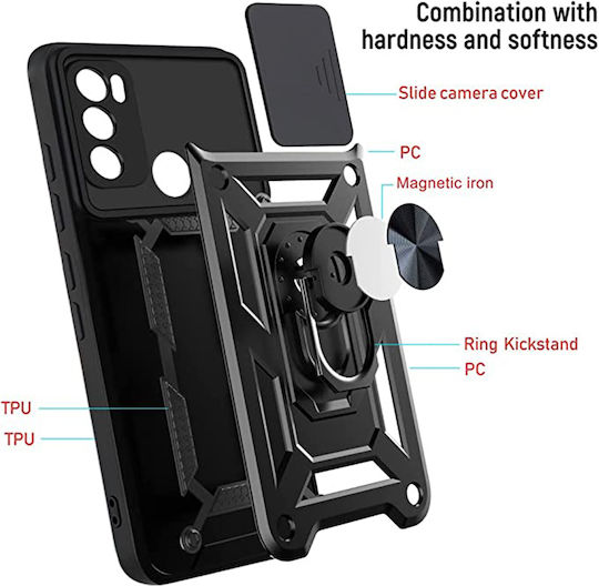 Techsuit Camshield Back Cover Σιλικόνης Μαύρο (Moto E20)