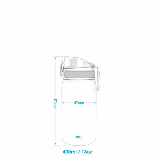 Ion8 Rainbow Kids Water Bottle Plastic Non Spill Green 350ml