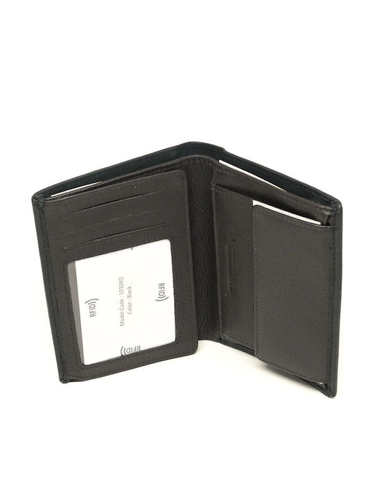 Δερμάτινο Ανδρικό Πορτοφόλι Καρτών με RFID Μαύρο
