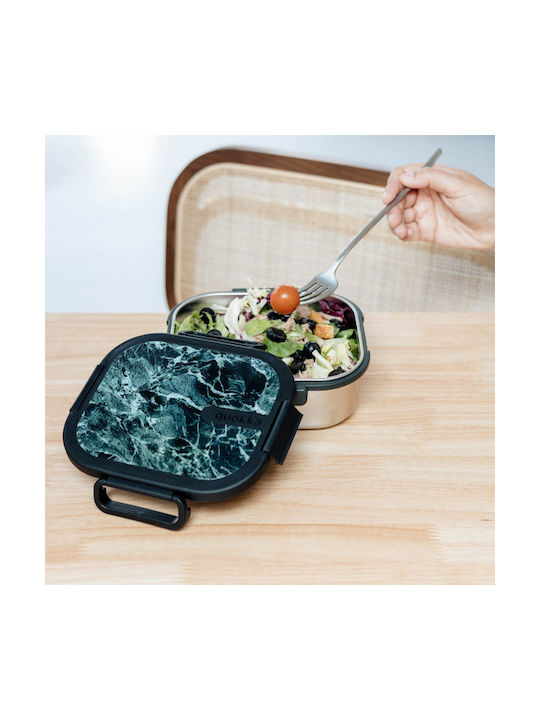 Quokka Lunchbox Inox Schwarz 18x16.5cm 1Stück