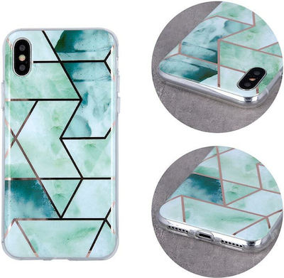 Geometric Marmur Back Cover Σιλικόνης Πολύχρωμο (Redmi 9)