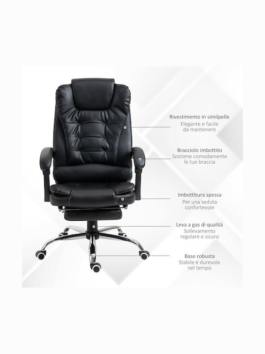 HomCom Office Chair with Recline Black