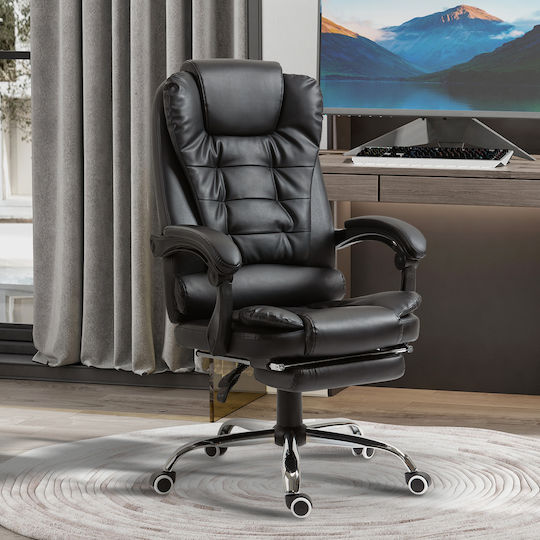 HomCom Office Chair with Recline Black