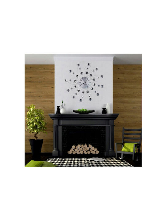 Esperanza Geneva 3D Ceas de Perete Metalic Negru Ø50cm