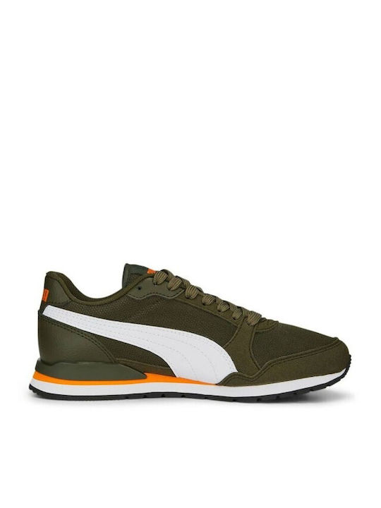 Puma Παιδικά Sneakers St Runner V3 Dark Olive / White / Orange