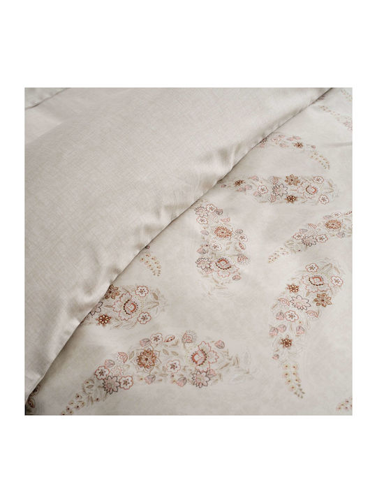 Vesta Home Karen 2 Coverlet Queen Size Cotton Satin Sand 230x270cm