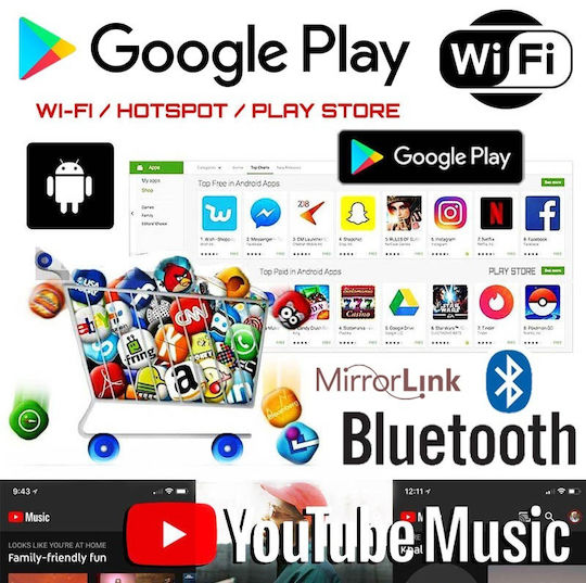 Kirosiwa Car Audio System for Volkswagen Bora 1999-2005 (Bluetooth/USB/WiFi/GPS) with Touch Screen 7"