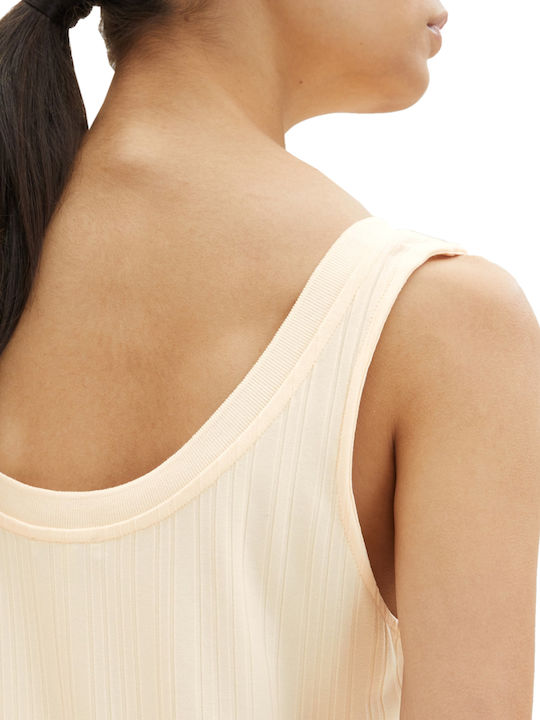 Damen Sommer Bluse Ärmellos Beige