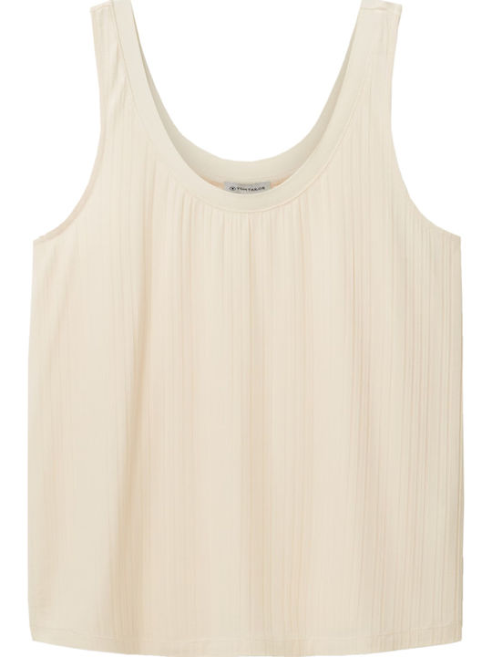 Damen Sommer Bluse Ärmellos Beige