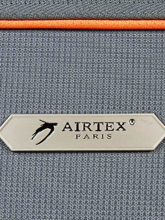 Airtex Paris Benzi Kabinen-Stoffkoffer Grau mit 4 Rädern Höhe 55cm