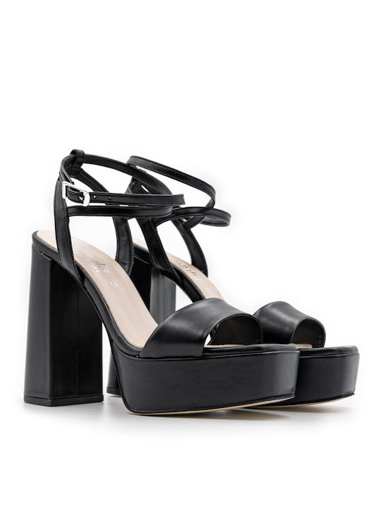 Fardoulis 834-18X Leder Damen Sandalen in Schwarz Farbe